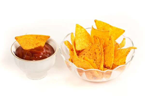 Tazón de fuente, nachos —  Fotos de Stock