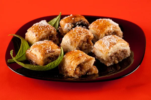 Пахлава, традиційний турецький десерт — стокове фото