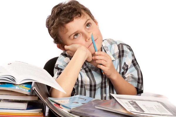 Studentessa riluttante a fare i compiti — Foto Stock