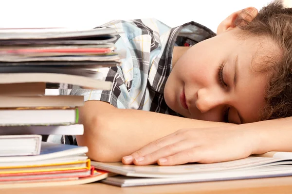 Vyčerpaná školák — Stock fotografie