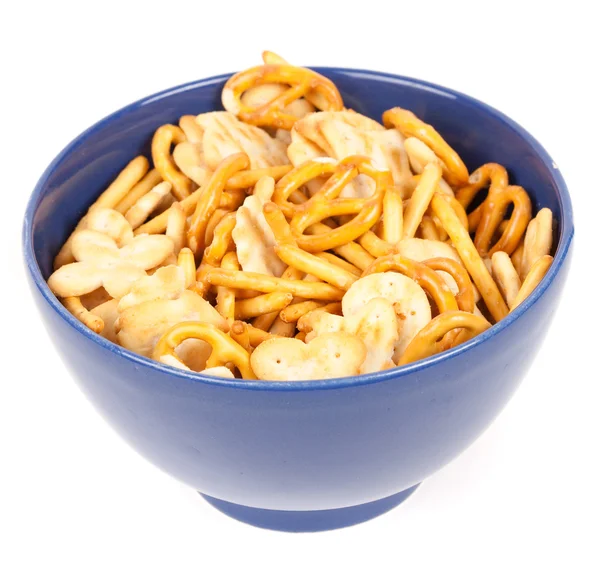 Crackers and pretzels — Stock Photo, Image