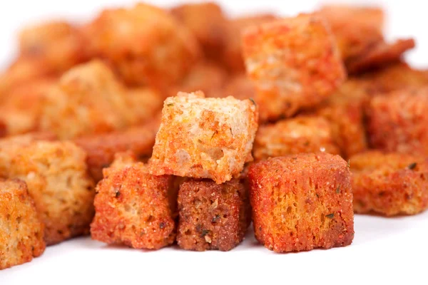 Delicious croutons isolated — Stock Photo, Image
