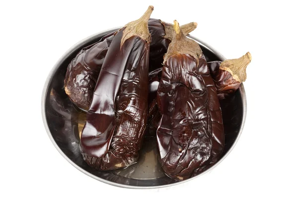 Bowl with roasted eggplants — Stock Photo, Image