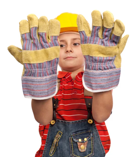 Little construction worker — Stock Photo, Image