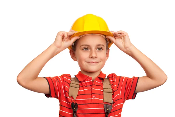 Little blue collar worker — Stock Photo, Image