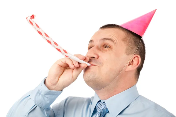 Businessman at party Stock Picture