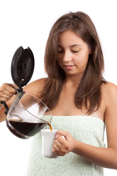 Young woman drinking coffee Royalty Free Stock Photos