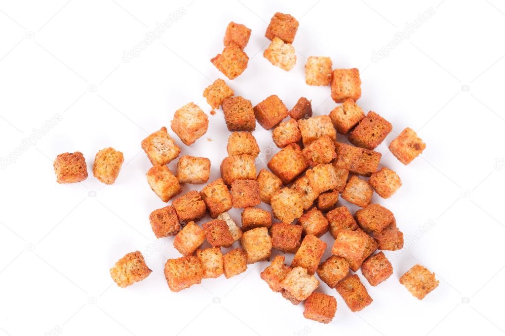 Delicious croutons isolated