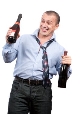 Funny drunk businessman clipart