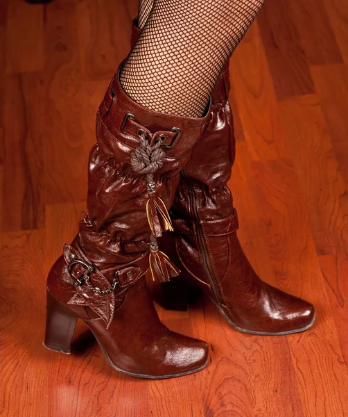 Leather boots — Stock Photo, Image