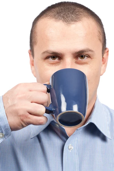 Joven hombre de negocios con una taza de café —  Fotos de Stock