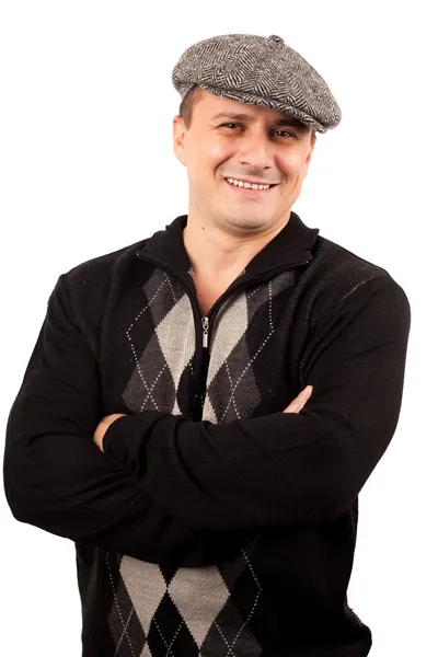 Moderní mladý muž s kloboukem — Stock fotografie