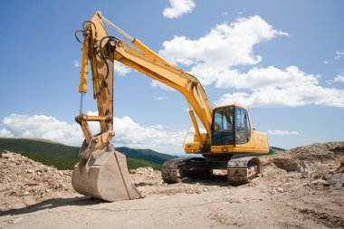 Excavator, digger, earthmover clipart