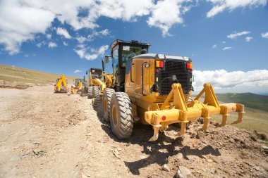 Excavator, digger, earthmover clipart