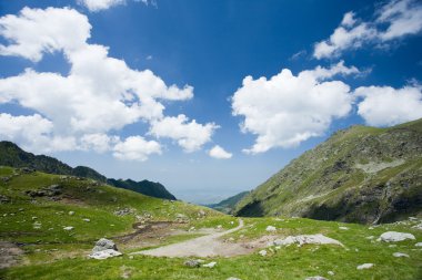 manzara fagaras dağlarda, Romanya