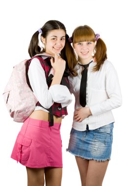 Schoolgirls clipart