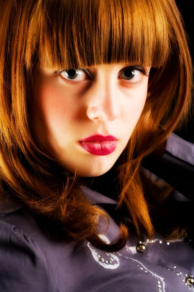 Redhead glamour woman — Stok fotoğraf