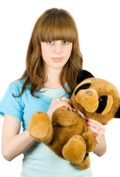 Κορίτσι με αρκουδάκι — Φωτογραφία Αρχείου