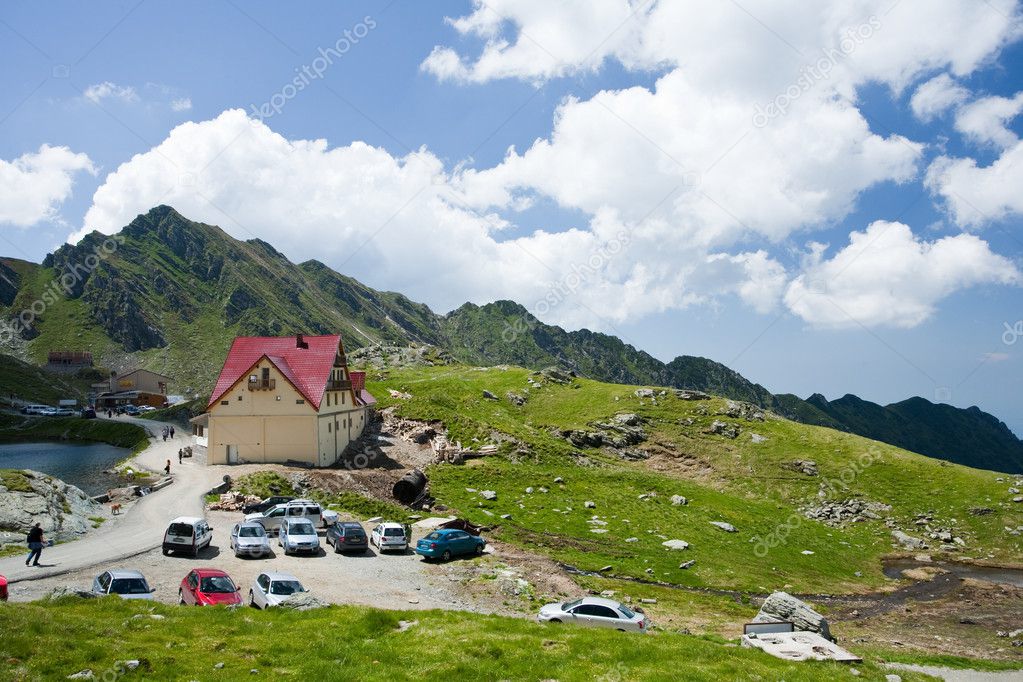 Hotel between mountains in Romania