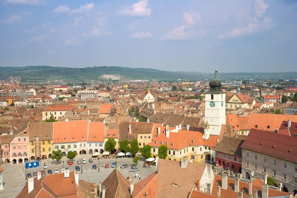 Sibiu, piękne miasto w Rumunii — Zdjęcie stockowe