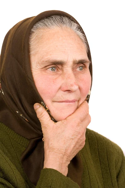 Old peasant woman — Stock Photo, Image