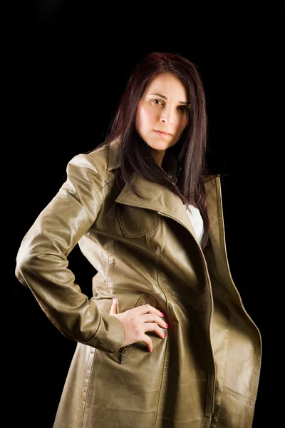 オーバー コートの女性 — ストック写真