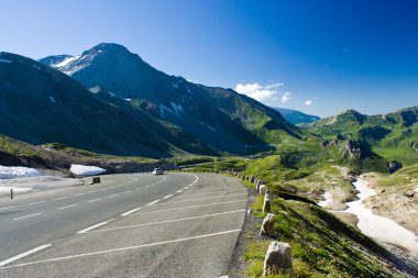 Road in Alps clipart