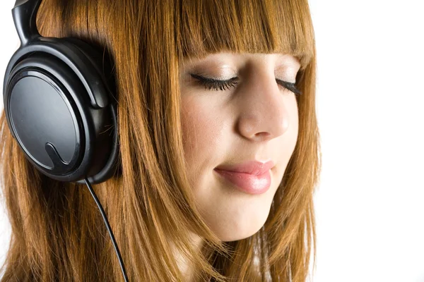音楽を聴いている女の子 — ストック写真