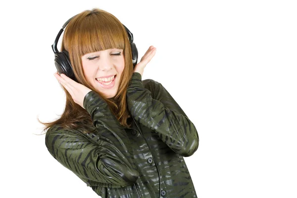 Chica escuchando música —  Fotos de Stock