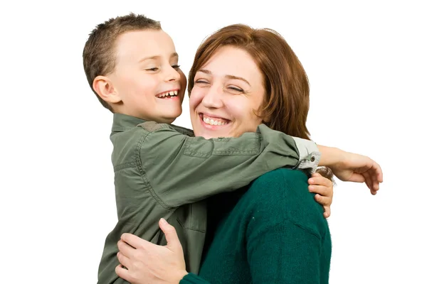 Mother and son having fun — Stock Photo, Image