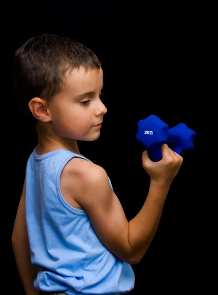 Criança fazendo fitness — Fotografia de Stock