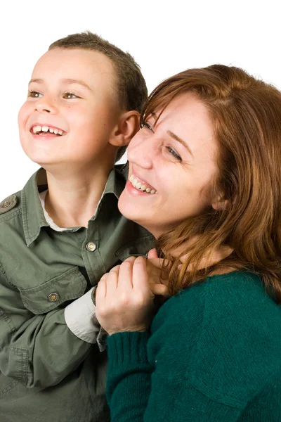 Mother and son having fun Stock Image