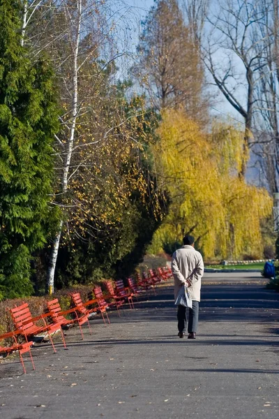 Old man walking — Stock Photo, Image