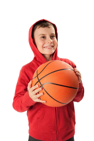 Παιδί με μπάσκετ — Φωτογραφία Αρχείου