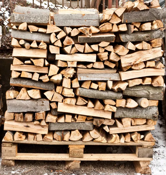 Brennholzstapel — Stockfoto