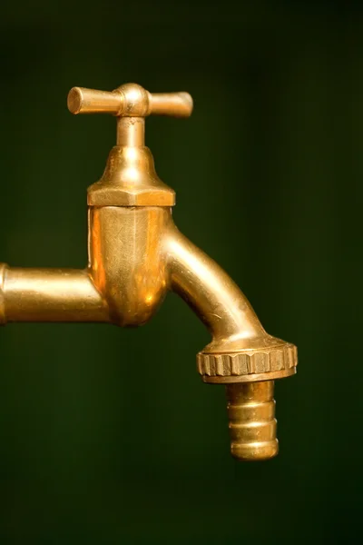 Golden water tap — Stock Photo, Image