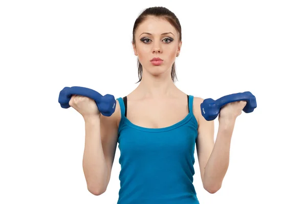 Vrouw doet workout — Stockfoto