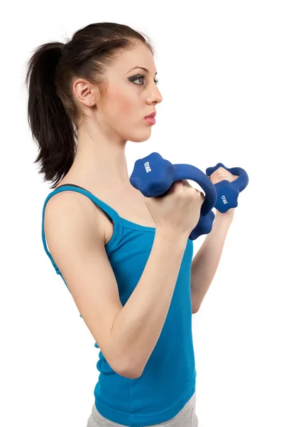 Vrouw doet workout — Stockfoto