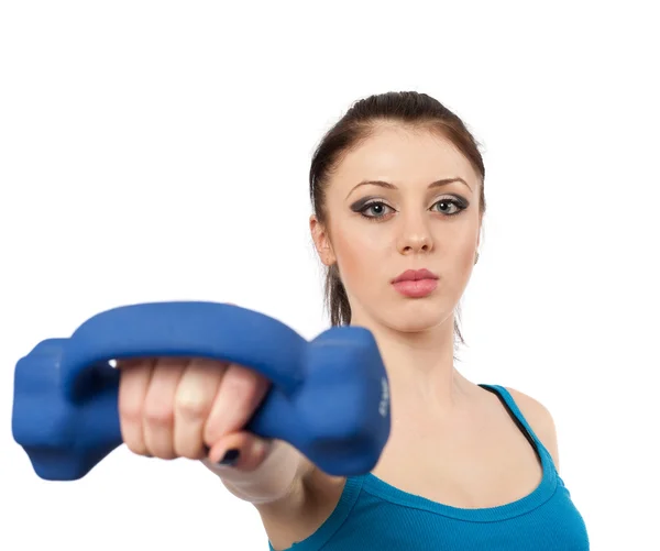 Kvinna gör träning — Stockfoto