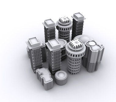 Şehir Modeli 3D render
