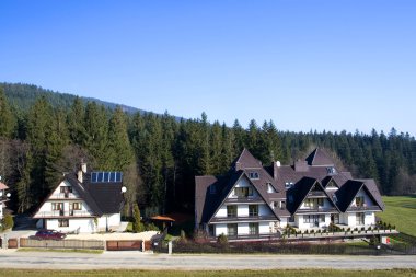 Old traditional house in Zakopane clipart