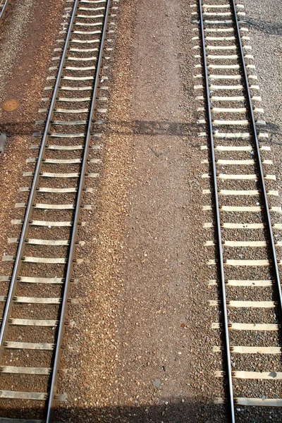 Vista de una vía férrea —  Fotos de Stock