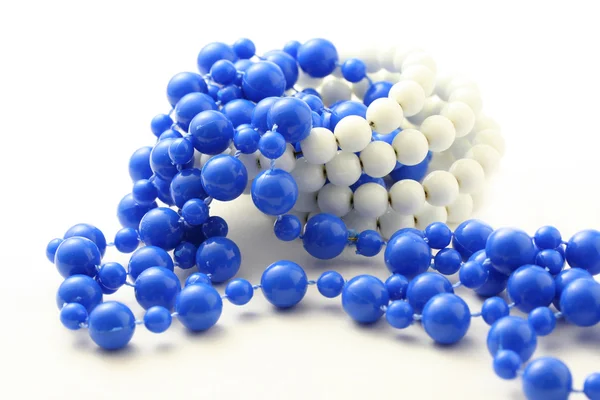 Blue beads isolated — Stock Photo, Image