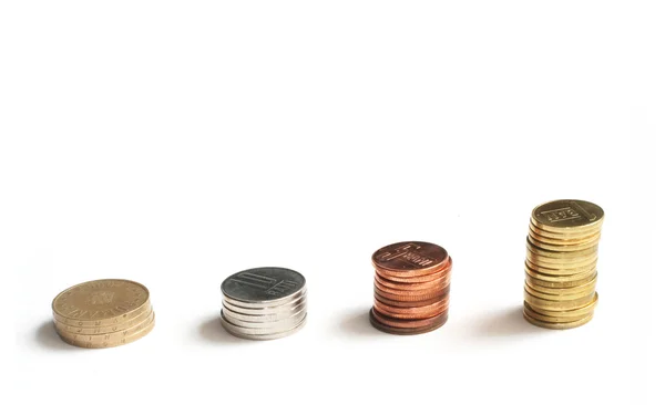 Isolated coins — Stock Photo, Image