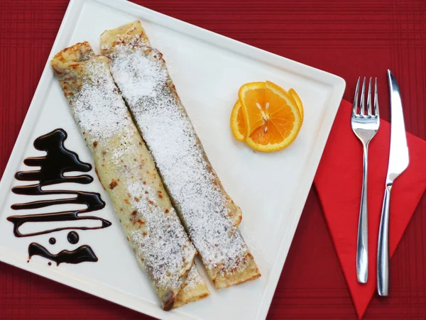 stock image Pancakes and orange