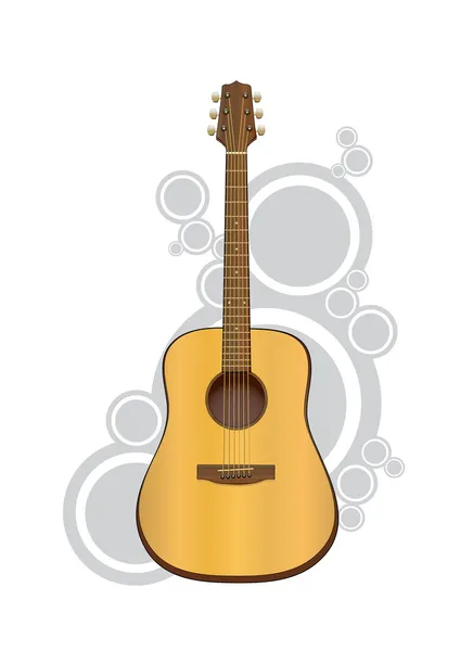 Vector acoustic guitar — Stock Vector