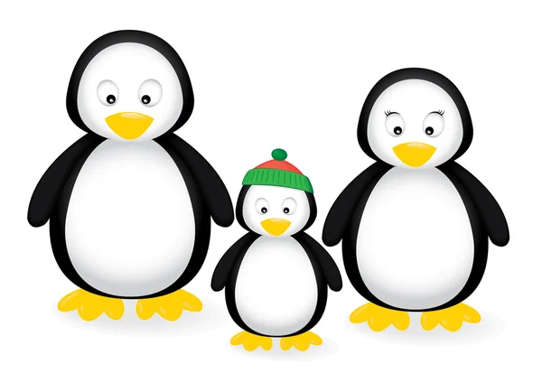 Penguin Family — Stockvector
