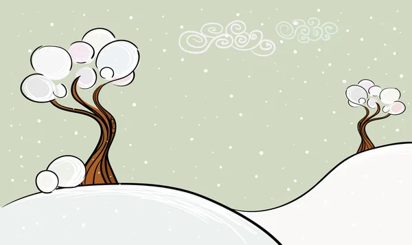 Δέντρα το χειμώνα — Διανυσματικό Αρχείο