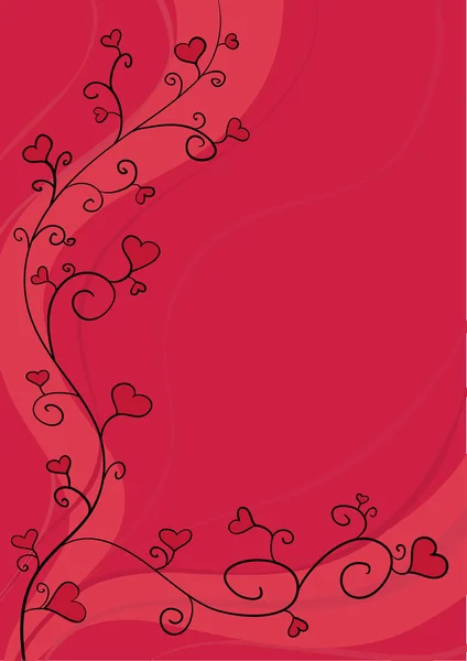 Coeur rouge fleurir — Image vectorielle