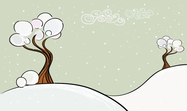 冬季树木 — 图库矢量图片#